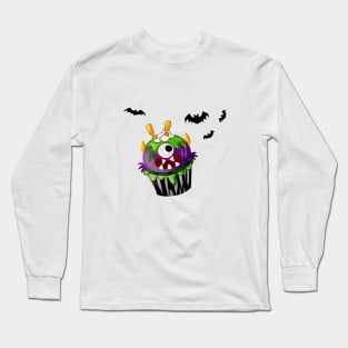 Halloween Surprised Cake Bat Long Sleeve T-Shirt